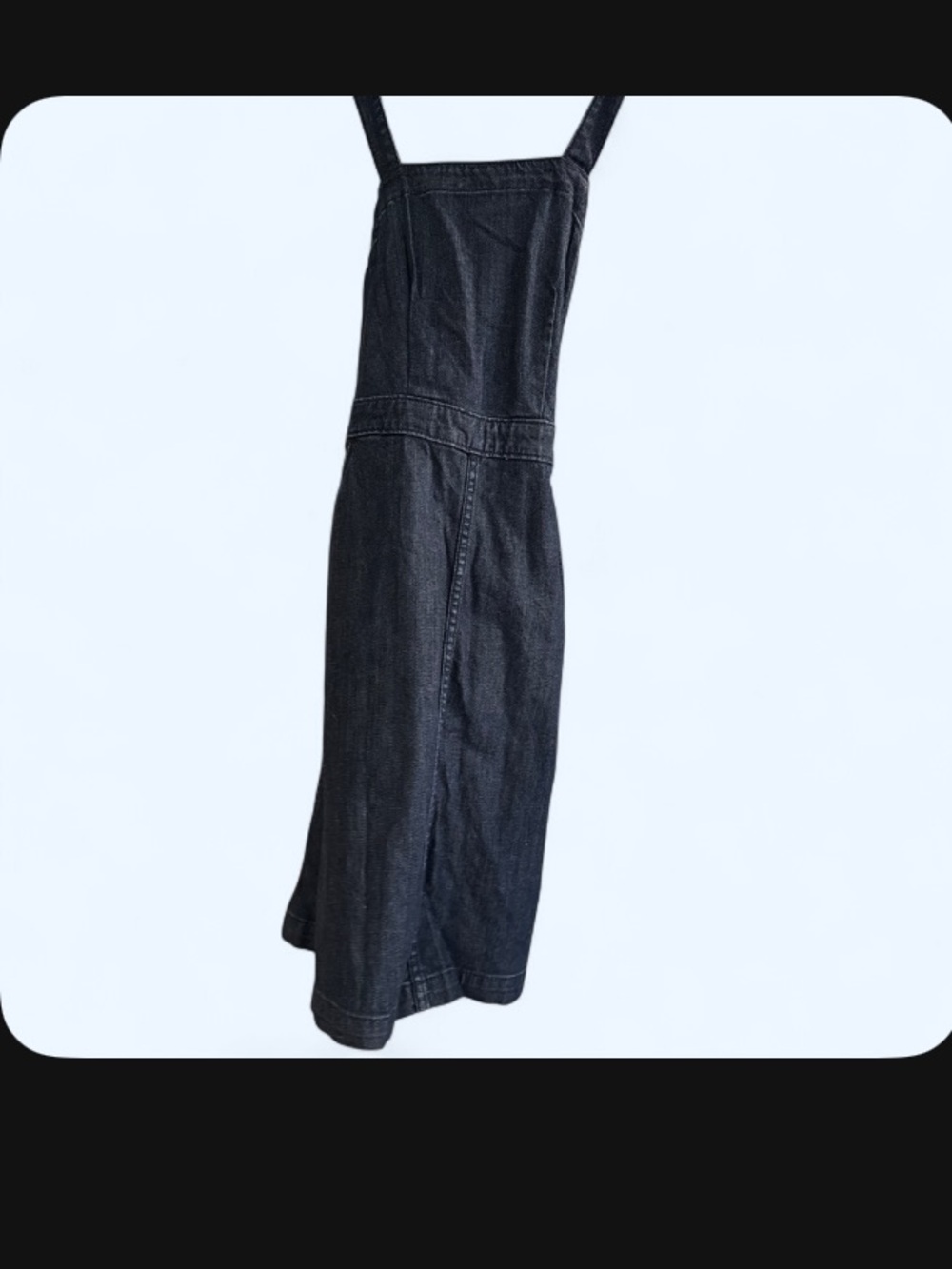 Universal Thread Black Denim Pinafore Jumpsuit